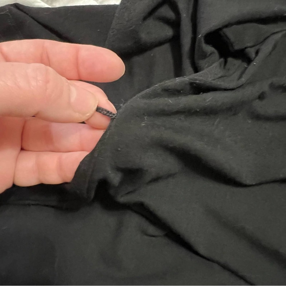 Eileen Fisher Jersey Knit Black Midi Dress S - Picture 6 of 9